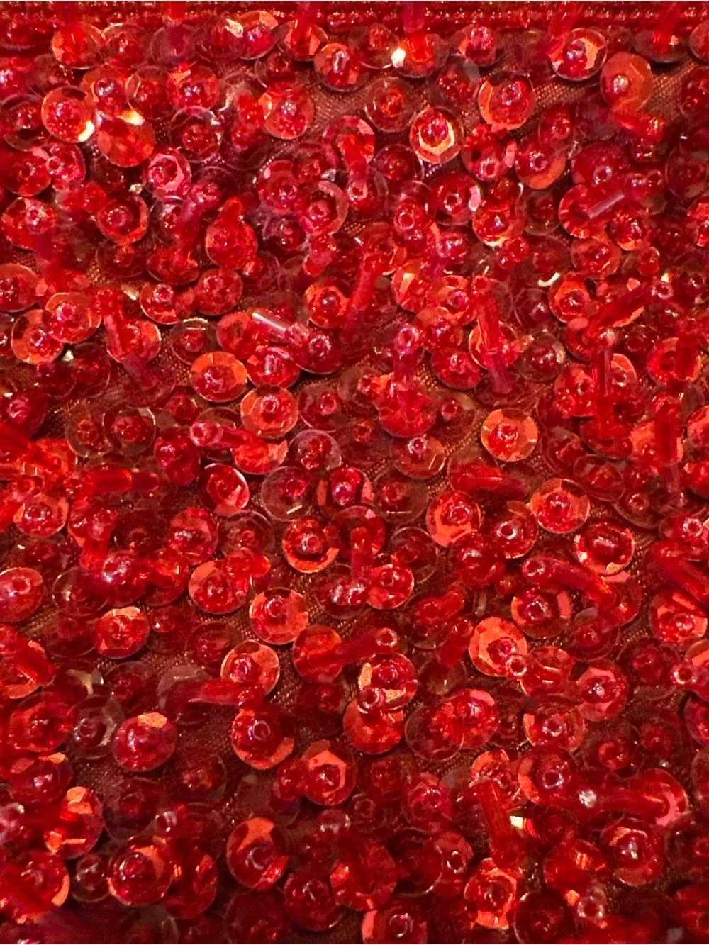 Red Beaded Evening Bag - Designer Style
